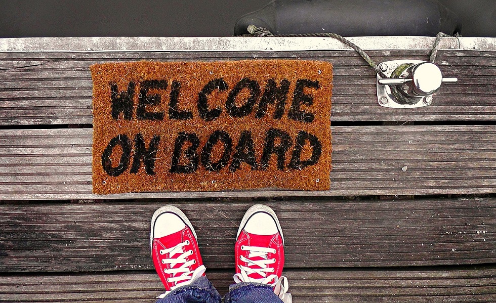 Welkom aan boord welcome on board (foto Mabel Amber) Welkom aan boord welcome on board (foto Mabel Amber)