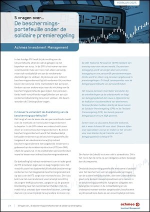 Whitepaper Achmea IM - 5 vragen over de beschermingsportefeuille onder de SPR - Achmea IM pensioenup